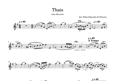 Thais (Meditation) - Easy Arrangement (arr. Fabio Eduardo de Oliveira)