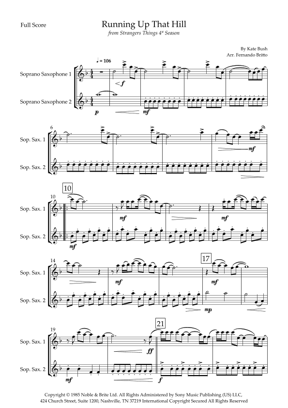 Running Up That Hill (arr. Fernando Britto)