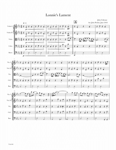 Lonnie's Lament (arr. John Perdue)