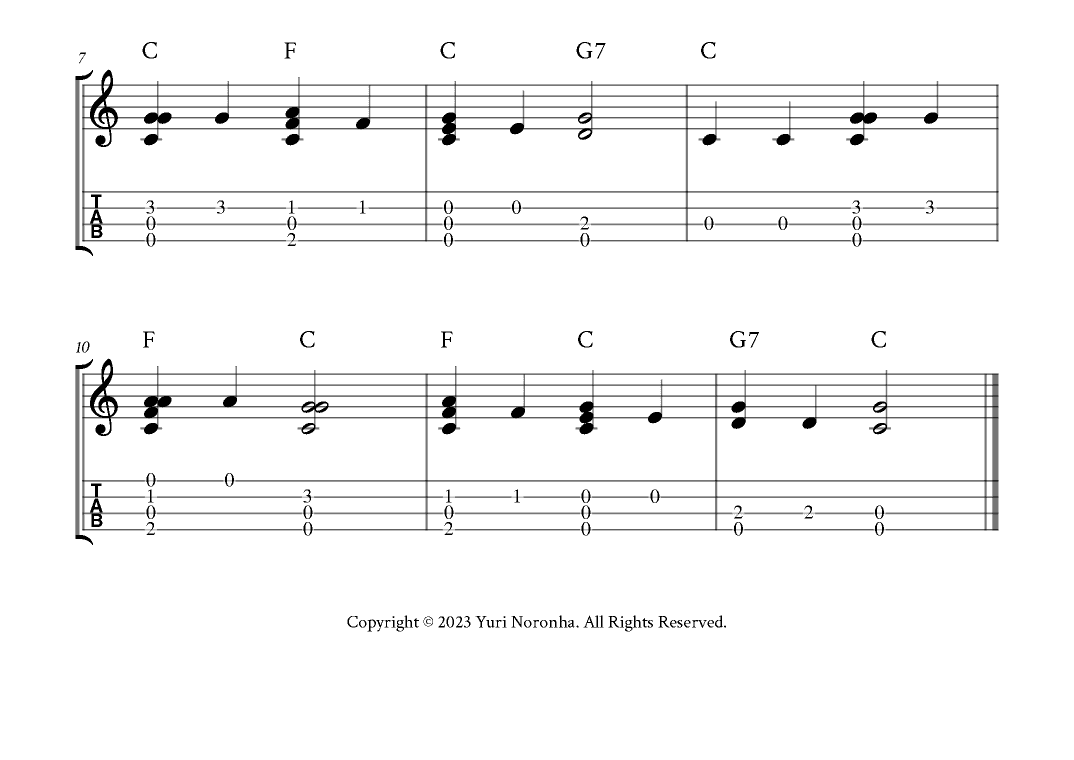 Twinkle Twinkle Little Star - Fingerstyle Ukulele (with TAB and Chords) (arr. Yuri Noronha)