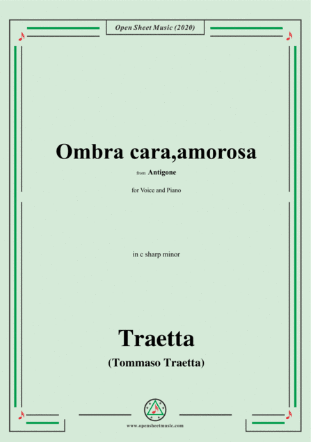 Traetta-Ombra cara,amorosa,in c sharp minor,for Voice and Piano (arr. MSM)