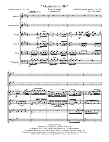 Ah guarda sorella (arr. Joel Jacklich (ASCAP))