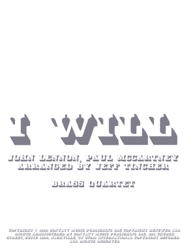 I Will (arr. Jeff Tincher)