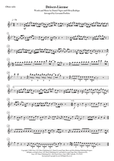 Drivers License (arr. Giovanni Porfirio)