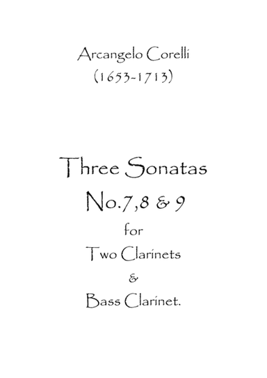 Three Sonatas No.7,8 & 9 (arr. Spence Bundy)