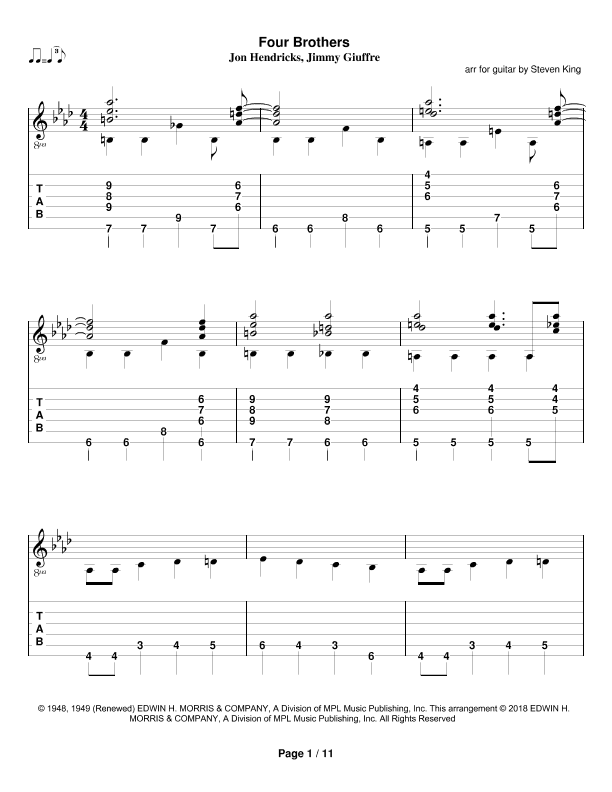 Four Brothers (arr. Steven King)