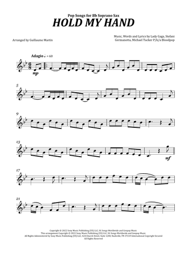 Hold My Hand (arr. Guillaume Martin)