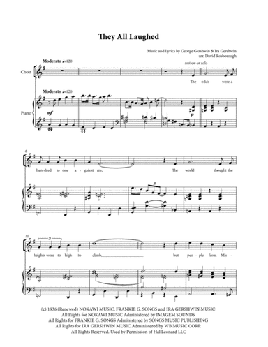 They All Laughed  from SHALL WE DANCE (arr. David Rosborough)