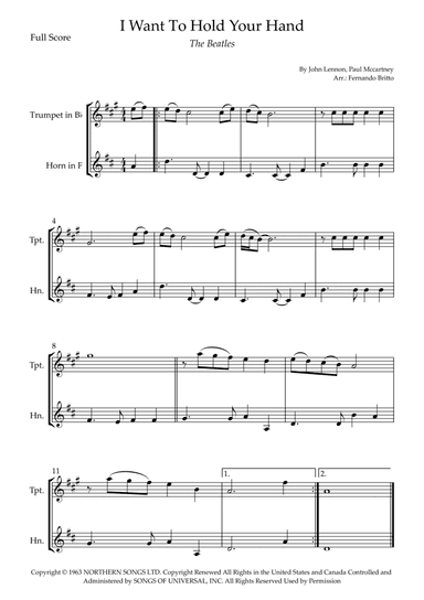 I Want To Hold Your Hand (arr. Fernando Britto)