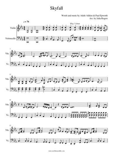 Skyfall (arr. Julia Rogers)
