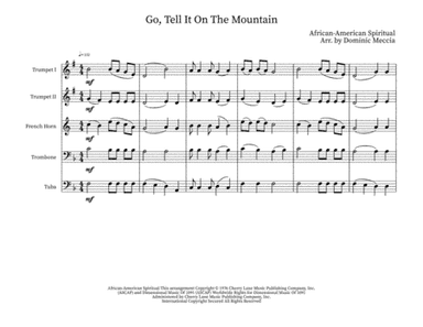 Go Tell It On The Mountain (arr. Dominic Meccia)