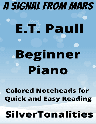 A Signal From Mars Beginner Piano Sheet Musiic with Colored Notation (arr. SilverTonalities)