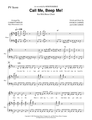 Call Me Beep Me (arr. Garrett Breeze)