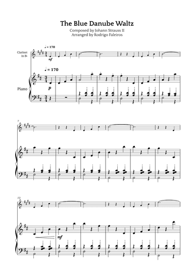 The Blue Danube Waltz (arr. Rodrigo Faleiros)
