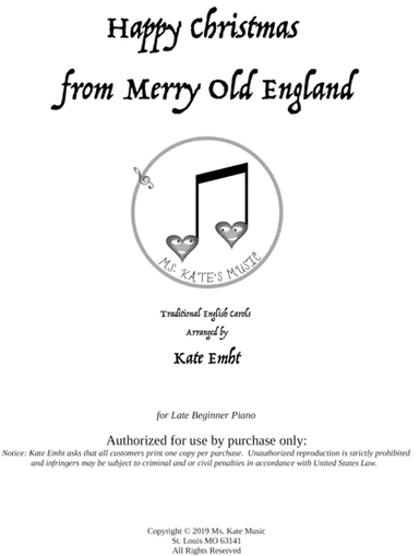 Happy Christmas from Merry Old England: Here We Come A-Wassailing, Coventry Carol, I Saw Three (arr. Kate Emht)