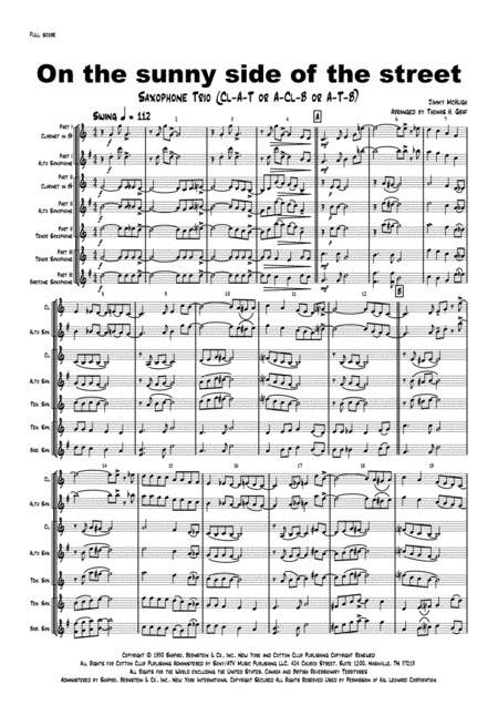 On The Sunny Side Of The Street (arr. Thomas H. Graf)