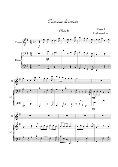 Hunting song. Flute and piano (arr. Ester Alessandrini)