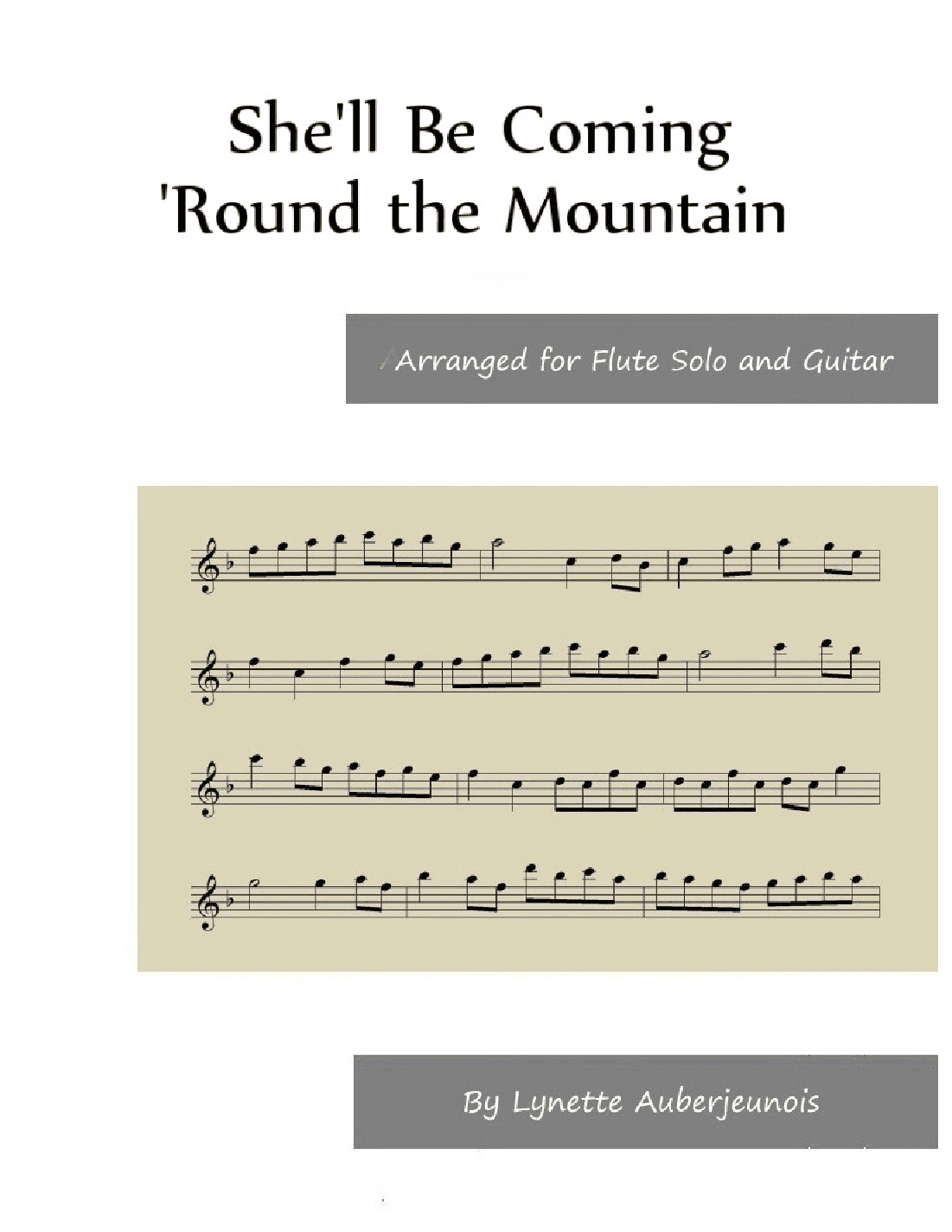 She’ll Be Coming ‘Round the Mountain - Flute Solo with Guitar Chords (arr. Lynette Auberjeunois)