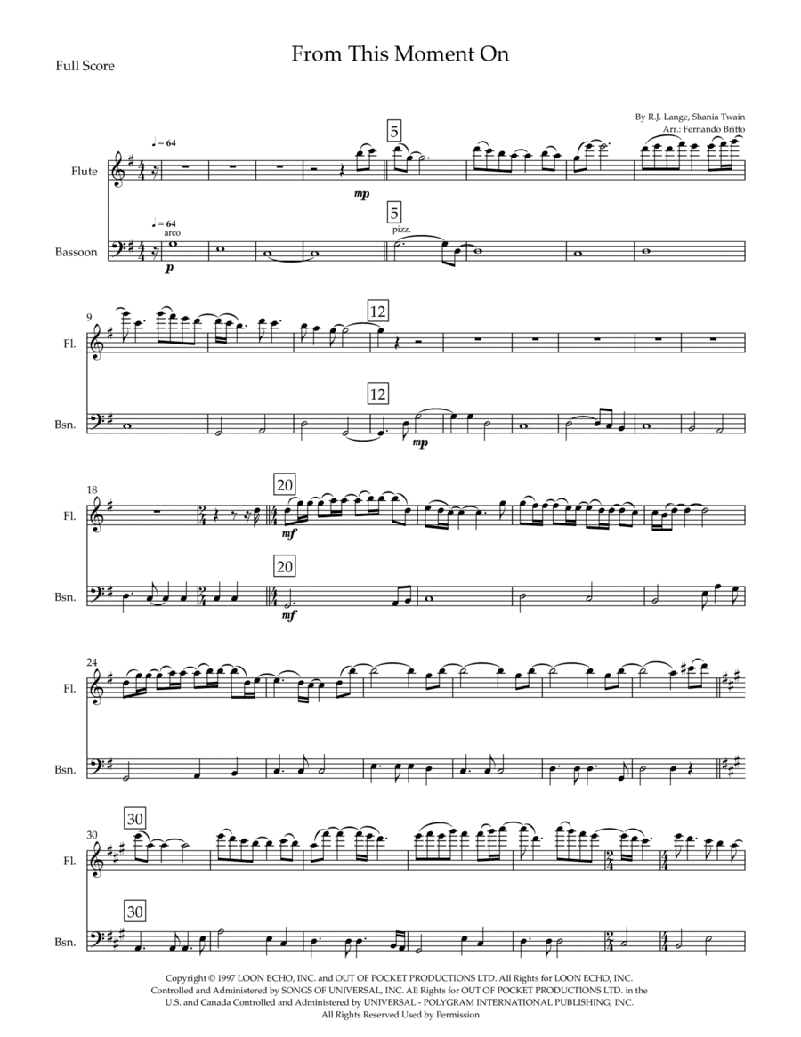 From This Moment On (arr. Fernando Britto)