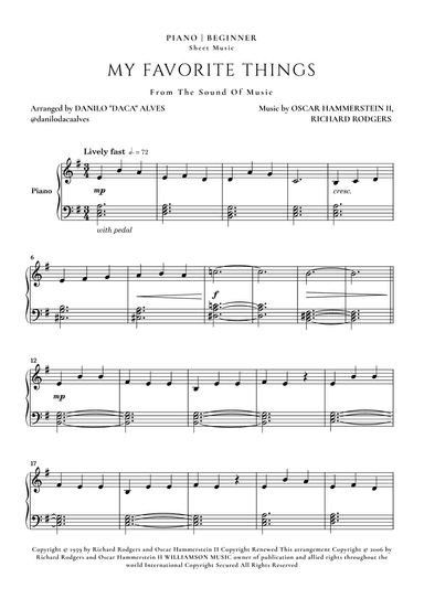 My Favorite Things (arr. Danilo "Daca" Alves)