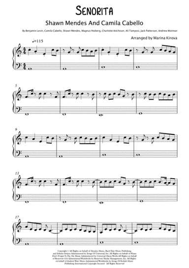 Senorita (arr. Arranged by Marina Kirova)