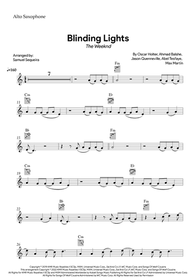 Blinding Lights (arr. Samuel Sequeira)