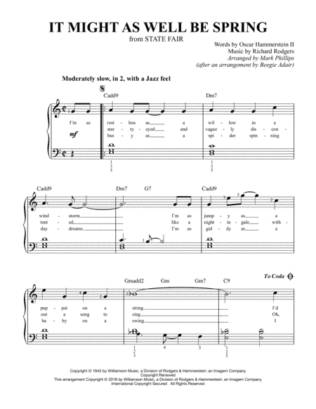 It Might As Well Be Spring (arr. Mark Phillips)