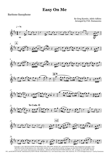 Easy On Me (arr. P.H. Damasceno)
