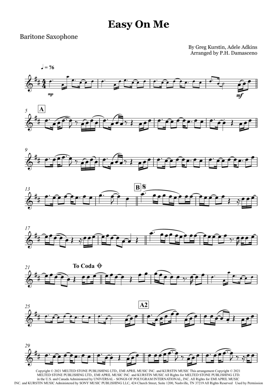 Easy On Me (arr. P.H. Damasceno)