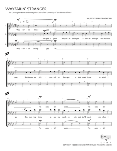 Wayfarin' Stranger (arr. Jeffrey Bernstein)