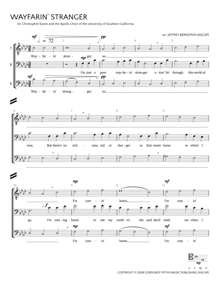 Wayfarin' Stranger (arr. Jeffrey Bernstein)