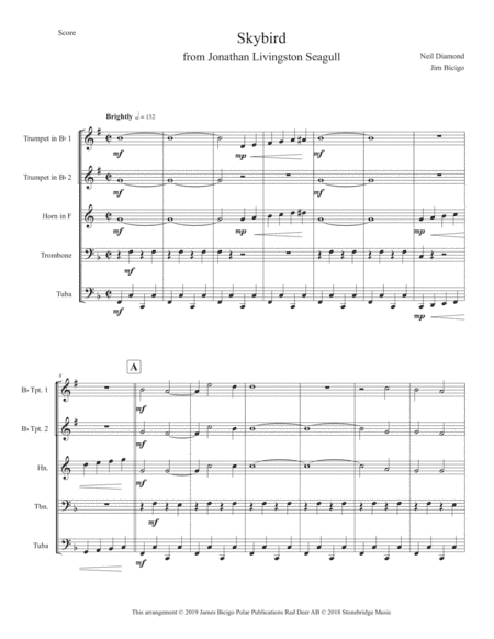 Skybird (arr. Jim Bicigo)