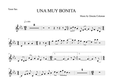 Una Muy Bonita (arr. The Sheet Music Library)