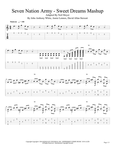 Seven Nation Army / Sweet Dreams Mash Up (arr. Neil Meyer)