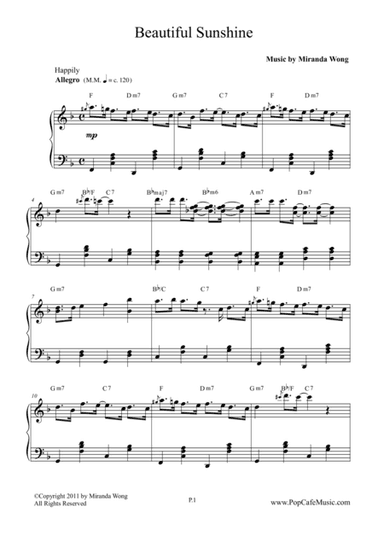 Beautiful Sunshine - Popular Jazz for Piano No.1