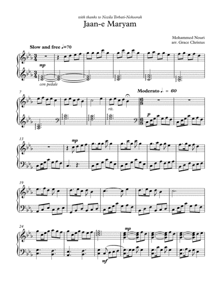 Jaan-e Maryam (arr. Grace Christus)