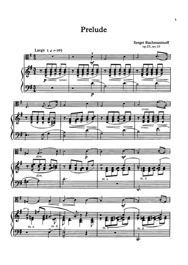 Prelude op.23, no.10 (arr. Unknown)