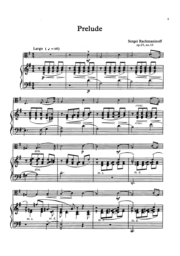Prelude op.23, no.10 (arr. Unknown)