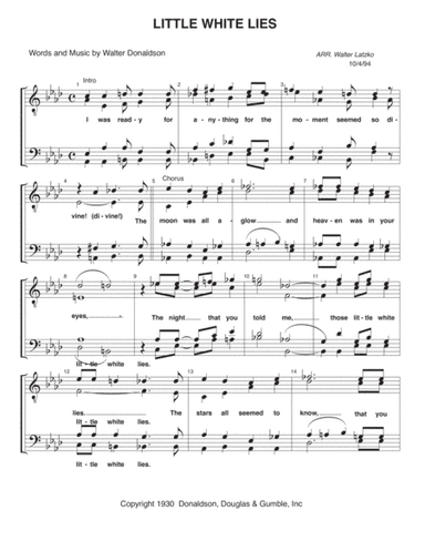 Little White Lies (arr. Walter Latzko)