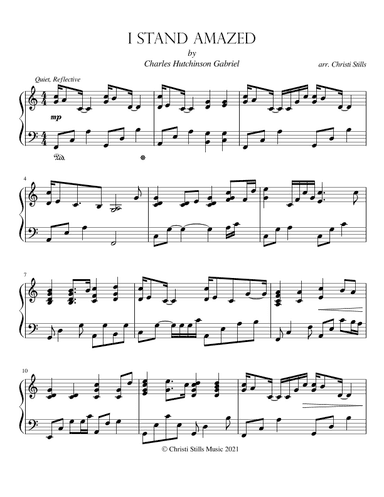 I Stand Amazed (Piano Solo) (arr. Christi Stills)
