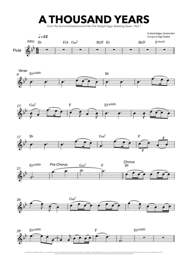 A Thousand Years (arr. Tiago Cordeiro)