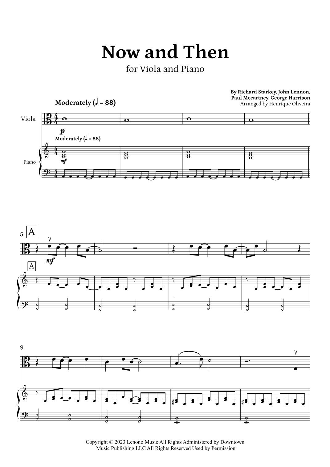 Now And Then (arr. Henrique Oliveira)