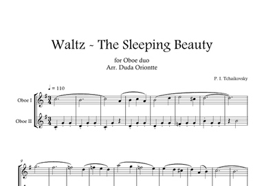 Waltz - The Sleeping Beauty (OBOE DUO ) TCHAIKOVSKY - beginner - Disney (arr. Duda Oriontte)