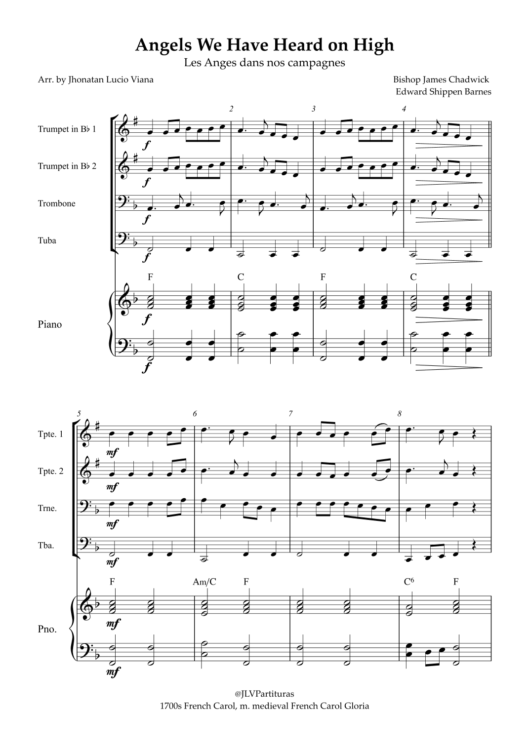 Angels We Have Heard on High (arr. Jhonatan Lucio Viana)