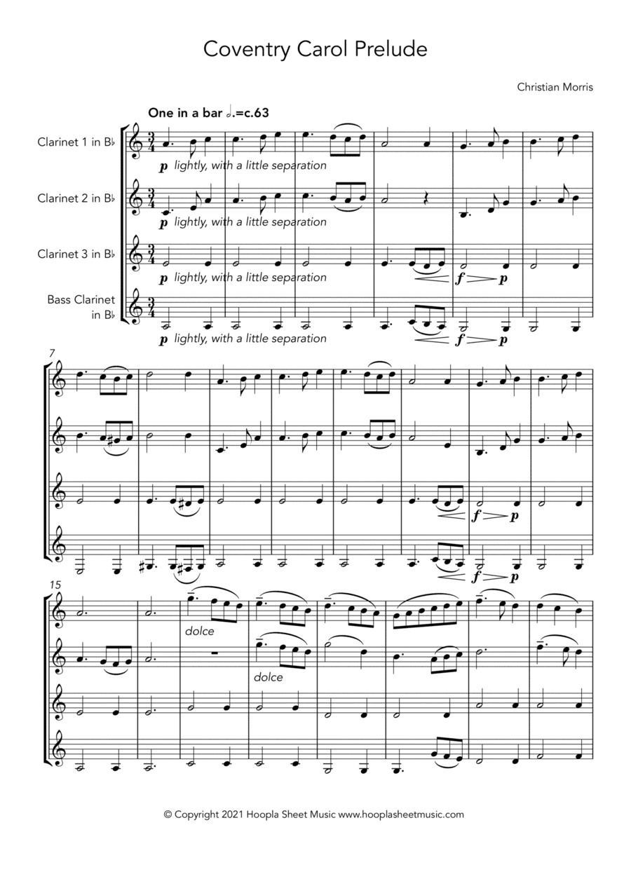 Coventry Carol Prelude (arr. Hoopla Sheet Music)