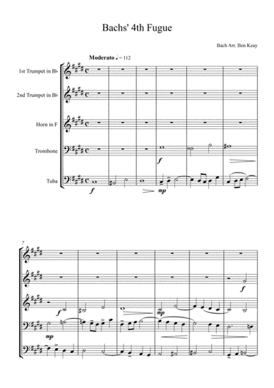 4th Fugue for Brass Quintet (arr. Benjamin Keay)