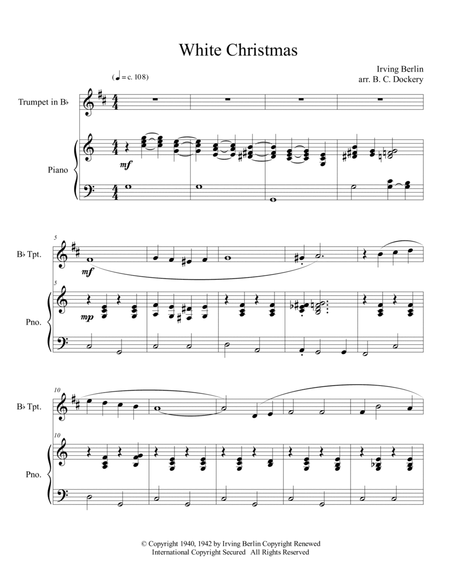 White Christmas (arr. B. C. Dockery)