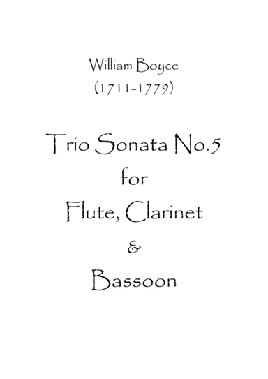 Trio Sonata No.5 (arr. Spence Bundy)