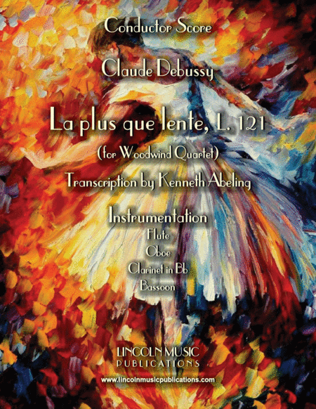 Debussy – La plus que lente (for Woodwind Quartet) (arr. Kenneth Abeling)