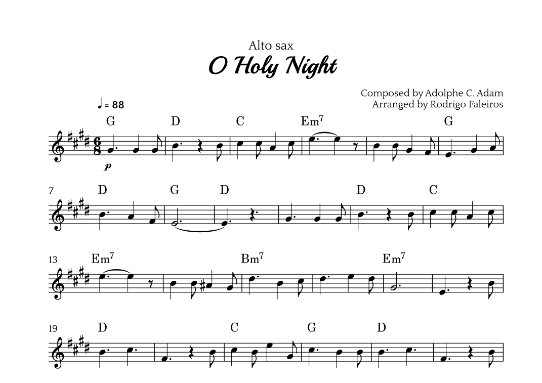 O Holy Night (arr. Rodrigo Faleiros)